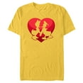 thumbnail image 1 of Disney Donald and Daisy Duck Valentine's Day Heart - Short Sleeve Blended T-Shirt for Adults - Customized-Yellow, 1 of 5