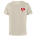 thumbnail image 1 of Disney Donald and Daisy Duck Valentine's Day Small Heart - Short Sleeve Cotton T-Shirt for Adults - Customized-Natural, 1 of 5