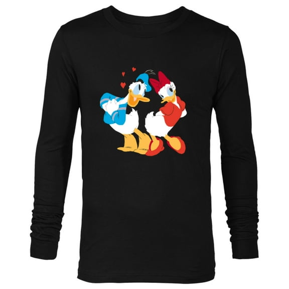 Disney Donald and Daisy Sweethearts Valentine’s Day - Long Sleeve T-Shirt for Men – Customized-Black