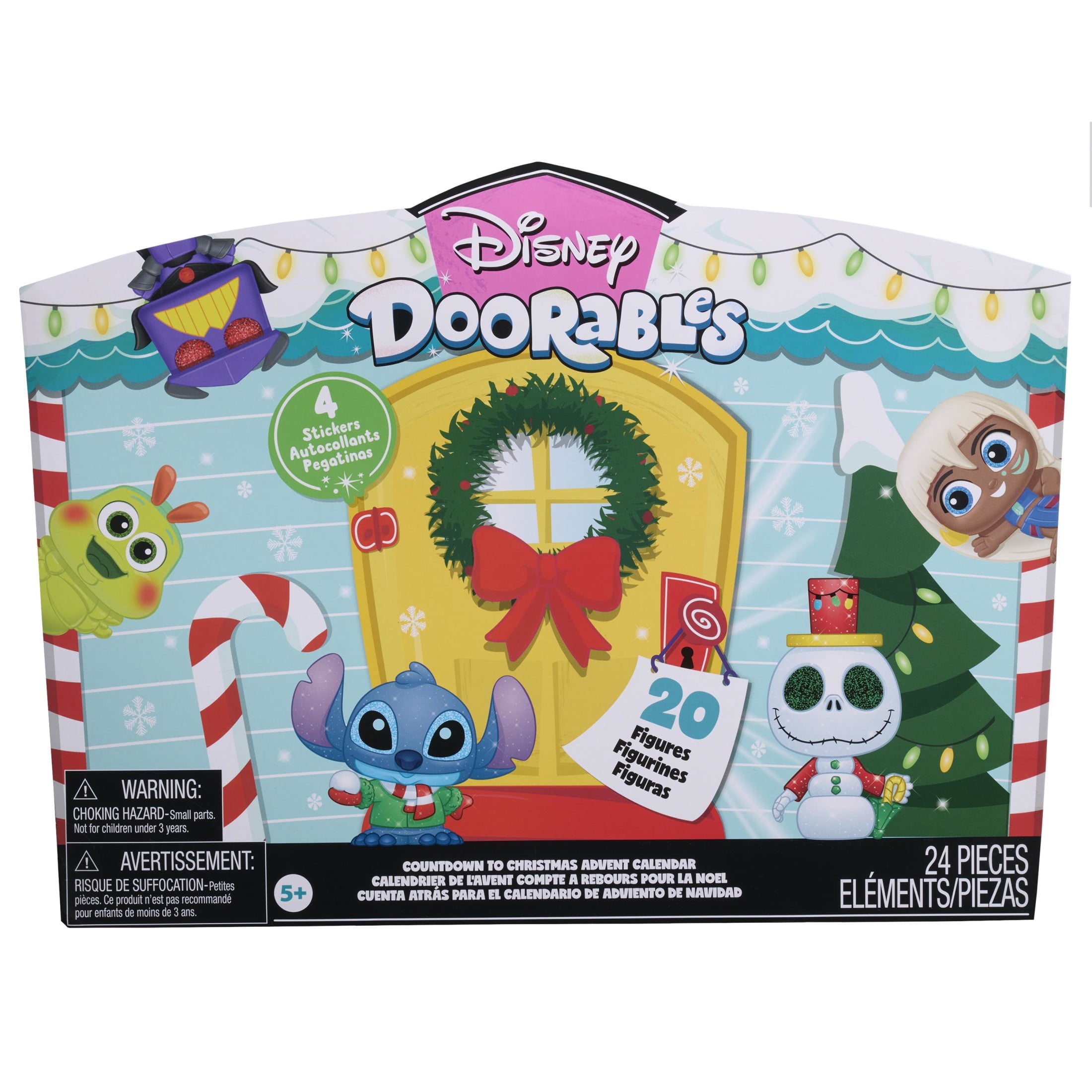Disney Doorables Countdown to Christmas Advent Calendar, Kids Toys for Ages 5 Up