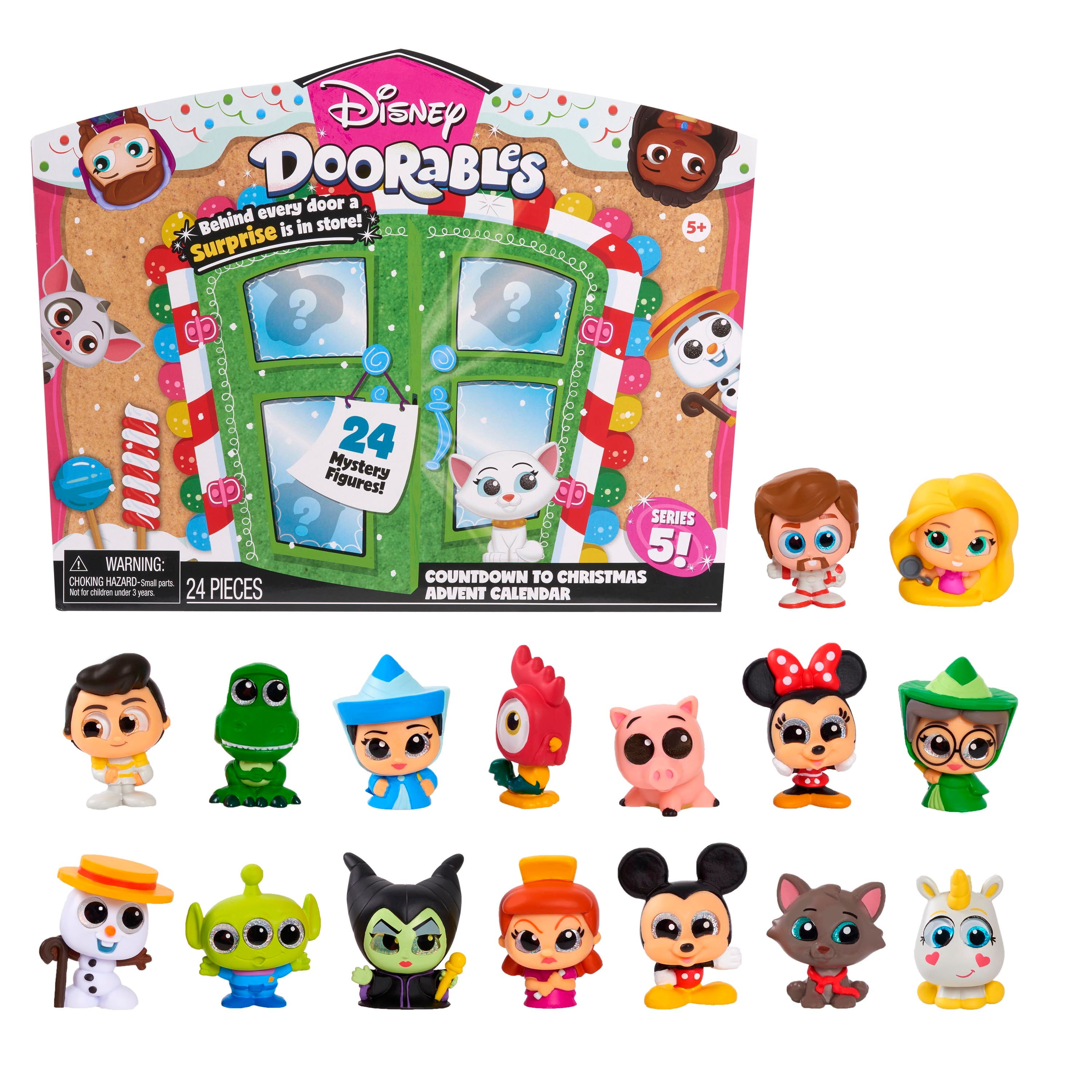 Disney Doorables Countdown to Christmas Advent Calendar, Kids Toys for Ages  5 up