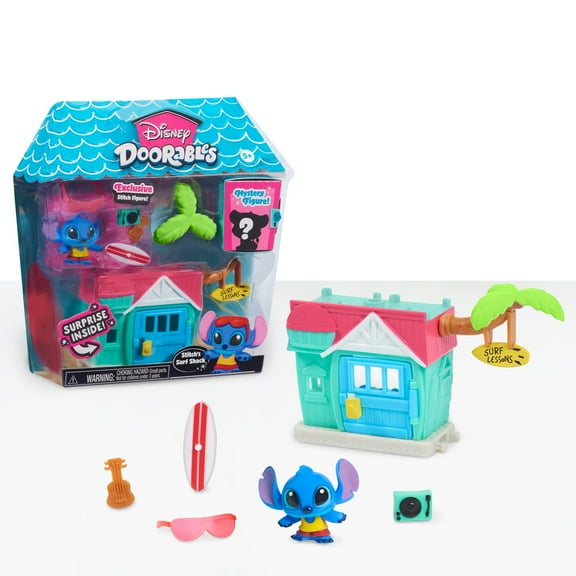 Disney Doorables Mini Playset Stitchs Surf Shack, Ages 5 +