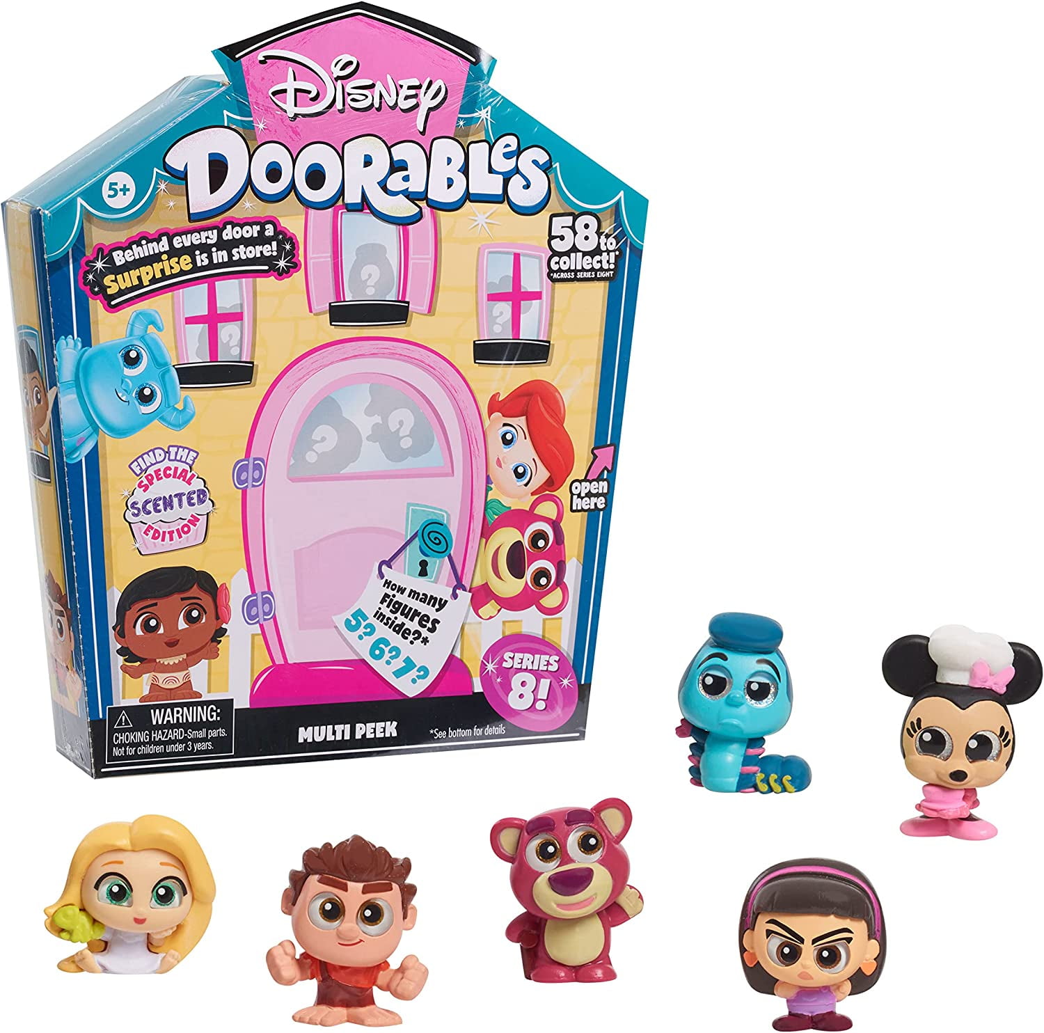 Disney Doorables Multi Peek, Series 8 Featuring Special Edition Scented Figures, Styles May Vary, Officially Licensed Kids Toys for Ages 5 Up, Gifts and Presents