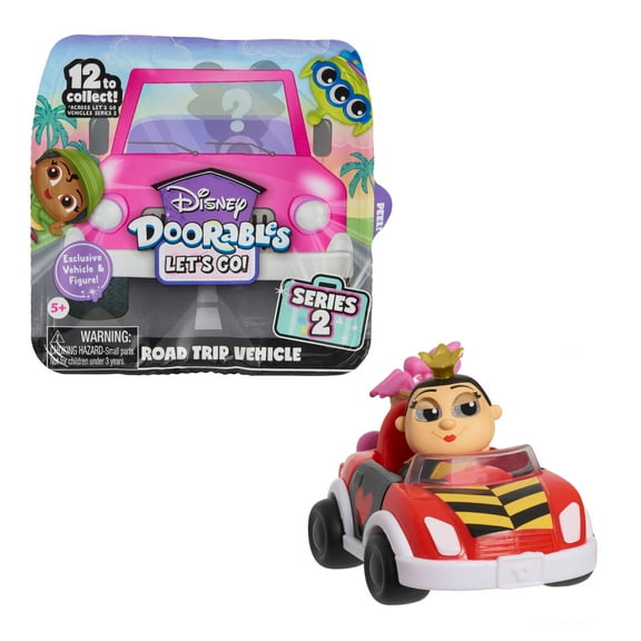 Disney Doorables NEW Lets Go Vehicles Series 2, Figure and Vehicle Set, Styles May Vary, Kids Toys for Ages 5 up