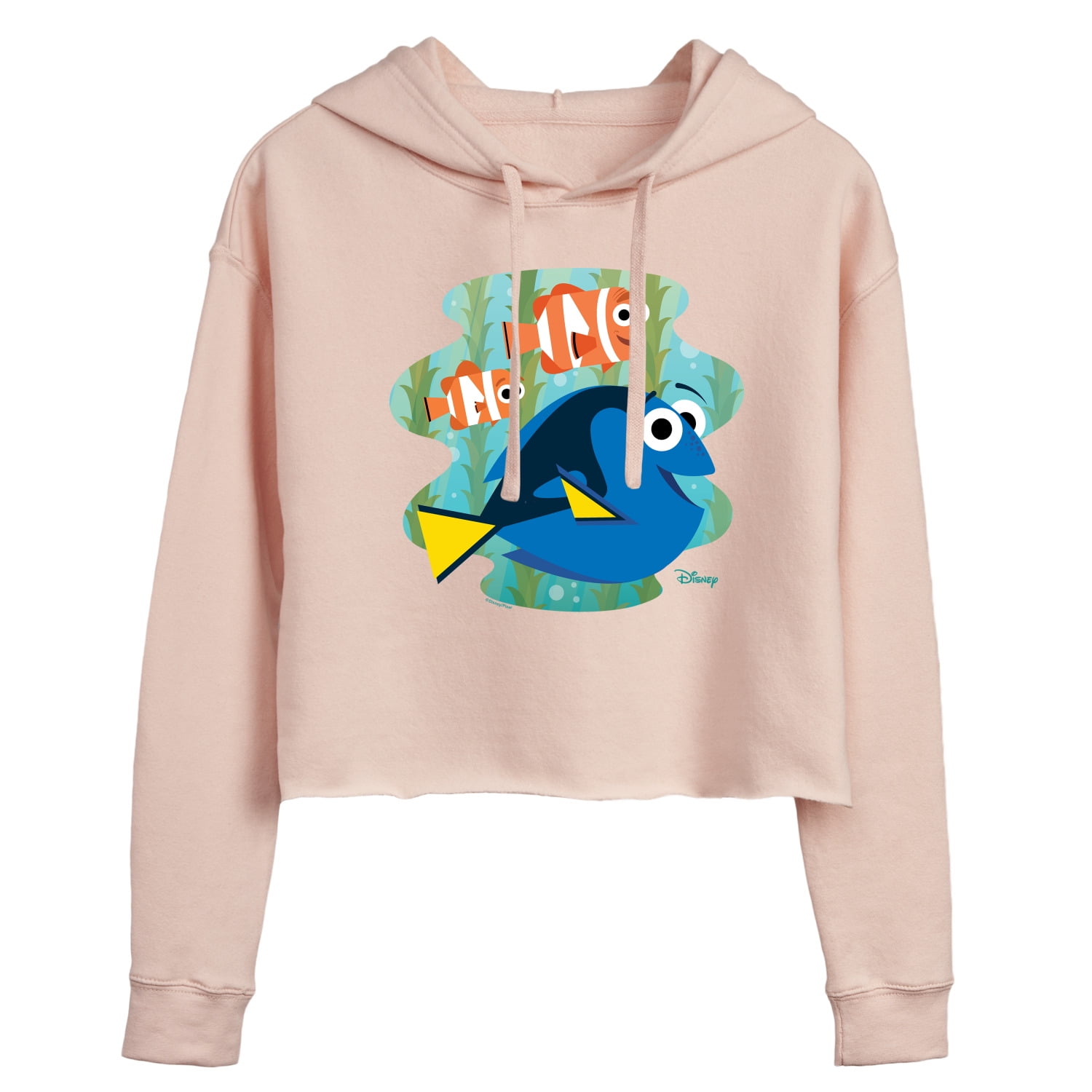 Nemo Dc Disney - Dory, Marlin, & Nemo Women's Cropped Graphic Hoodie - Walmart.com