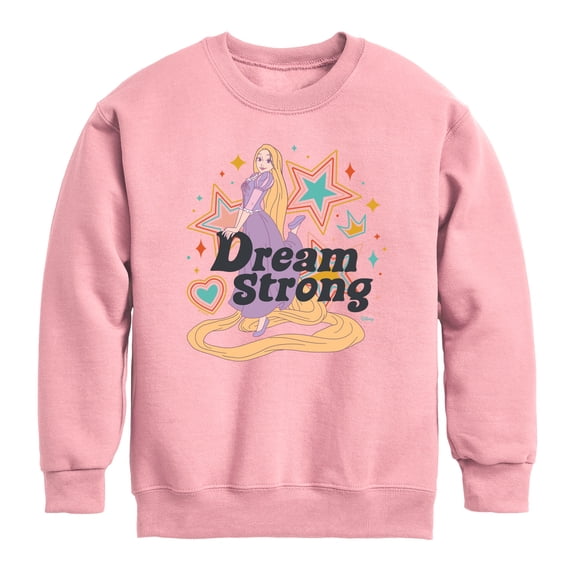Disney - Dream Strong Rapunzel Boys' Graphic Long Sleeve Fleece Sweatshirt
