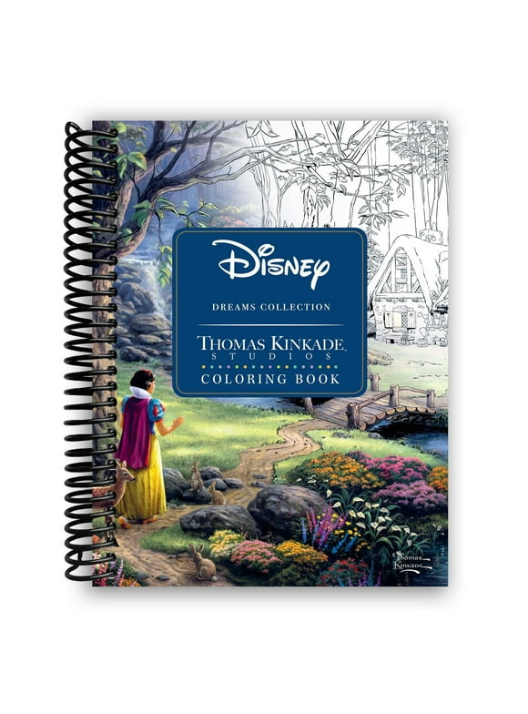 Disney Dreams Collection Thomas Kinkade Studios Coloring Book (Spiral Bound)