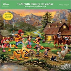 Disney Dreams by Thomas Kinkade Studios 17-Month 2026-2027 Family Wall Calendar, (Paperback)