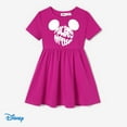 thumbnail image 1 of Disney Dress for Toddler Girl 4-5T, Family Matching Short Sleeve Outfits, Rosy Red, 1 of 6