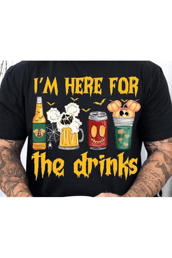 Disney Drink Halloween, Halloween Epcot, Drinking Around The World Team Halloween Sweat, Epcot Drinking Trip Shirt, Black Tshirt