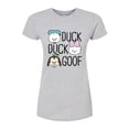 thumbnail image 1 of Disney - Duck Duck Goof - Juniors Fitted Graphic T-Shirt, 1 of 5