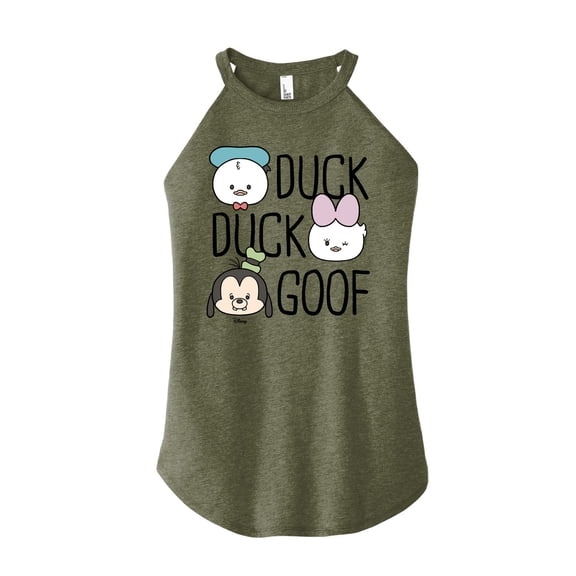 Disney - Duck Duck Goof - Juniors High Neck Tank Top
