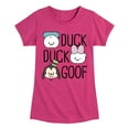 thumbnail image 1 of Disney - Duck Duck Goof - Toddler & Youth Girls Short Sleeve Graphic T-Shirt, 1 of 5