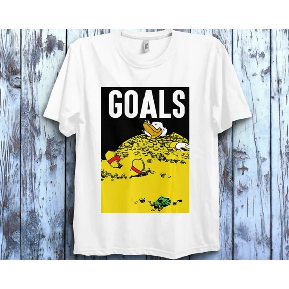 Disney Ducktales Scrooge McDuck Goals Unisex T shirt Adult Shirt 392019 ,White Color,Size 3XL