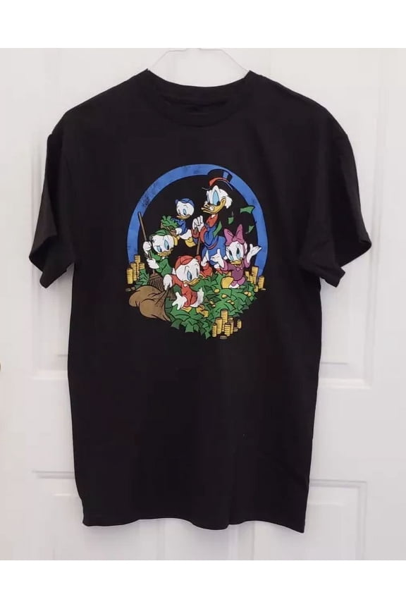 Disney Ducktales Scrooge McDuck Huey Dewey Louie Webby Retro Men's T Shirt Sz M