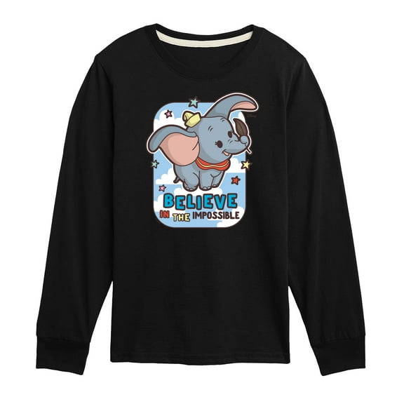 Disney Dumbo Animated - Believe In The Impossible - Toddler & Youth Long Sleeve Graphic T-Shirt