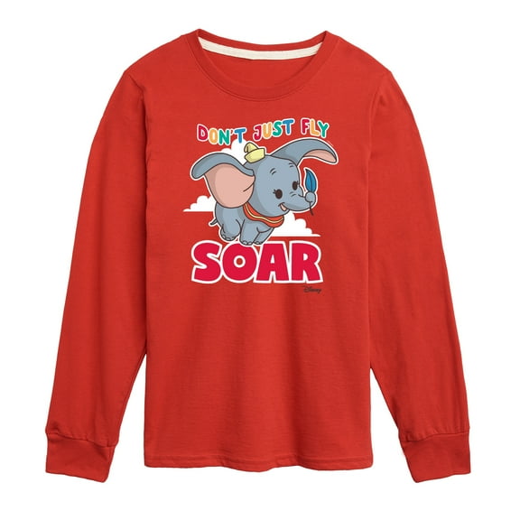 Disney Dumbo Animated - Don't Just Fly; Soar - Toddler & Youth Long Sleeve Graphic T-Shirt