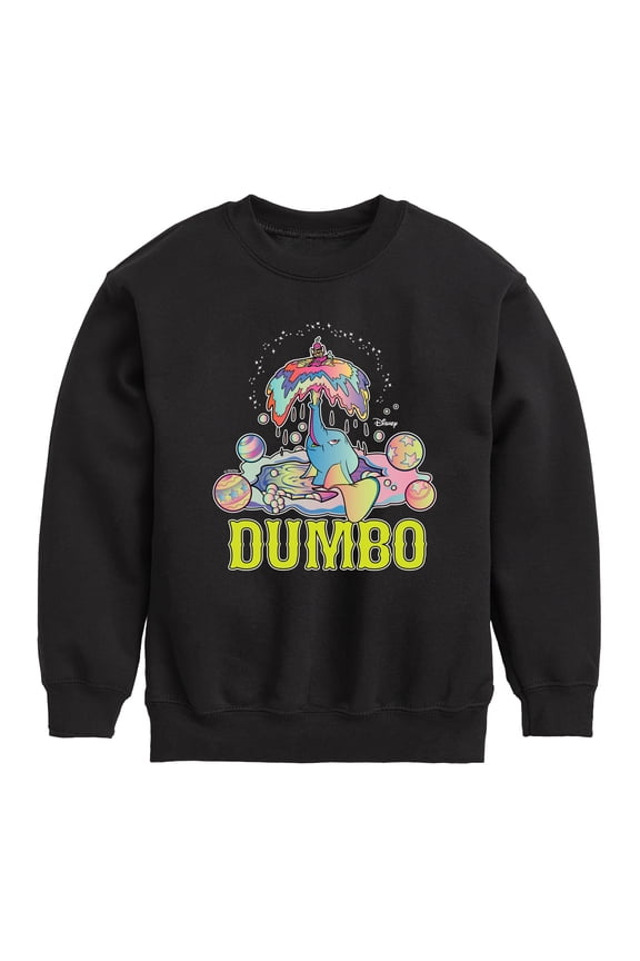Dumbo Animated - Psychedelic Happiness - Toddler & Youth Crewneck Fleece Sweatshirt