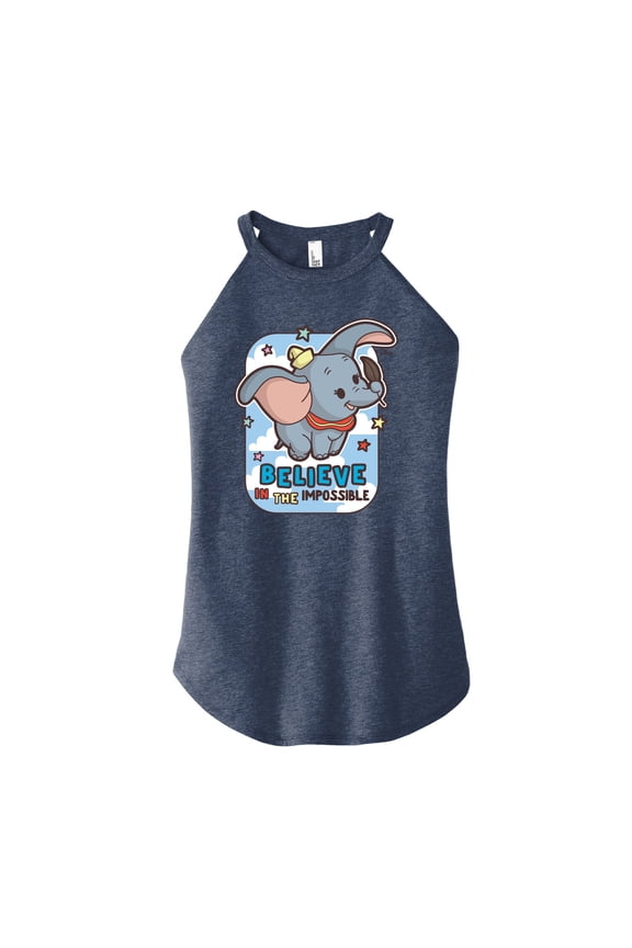 - Dumbo - Believe In The Impossible - Juniors High Neck Tank Top