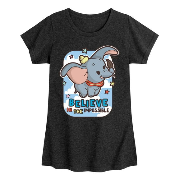 Disney - Dumbo - Believe In The Impossible - Toddler & Youth Girls Short Sleeve Graphic T-Shirt