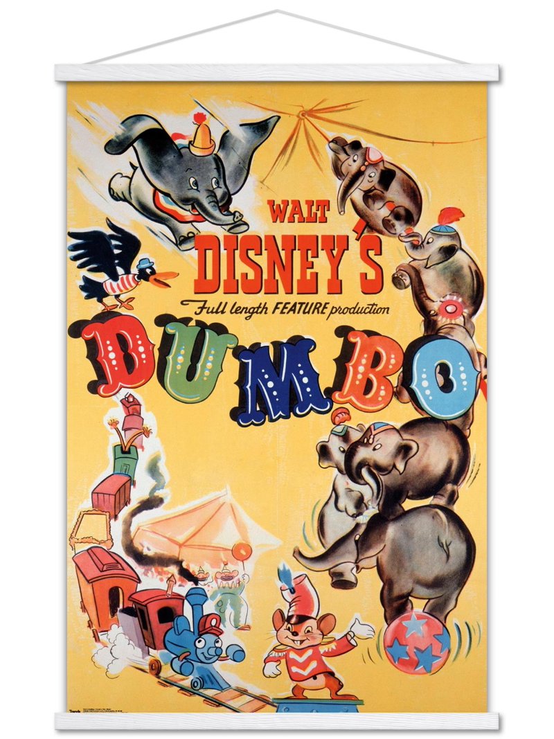 Disney Dumbo - Classic One Sheet Wall Poster with Wooden Magnetic