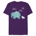 thumbnail image 1 of Disney Dumbo Cute Elephant Mom and Me Mother's Day - Short Sleeve Blended T-Shirt for Adults - Customized-Purple, 1 of 5