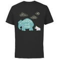 thumbnail image 1 of Disney Dumbo Cute Elephant Mom and Me Mother's Day - Short Sleeve Cotton T-Shirt for Adults - Customized-Black, 1 of 5