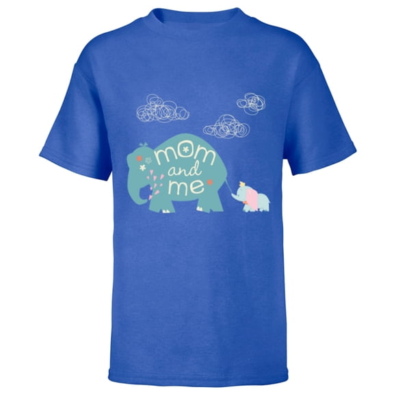 Disney Dumbo Cute Elephant Mom and Me Mother's Day - Short Sleeve T-Shirt for Kids - Customized-Royal