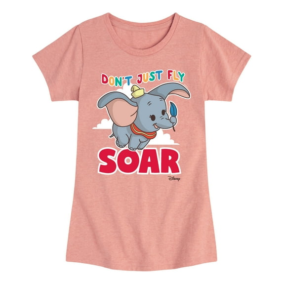 Disney - Dumbo - Don't Just Fly SOAR - Toddler & Youth Girls Short Sleeve Graphic T-Shirt