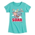 thumbnail image 1 of Disney - Dumbo - Don't Just Fly SOAR - Toddler & Youth Girls Short Sleeve Graphic T-Shirt, 1 of 5