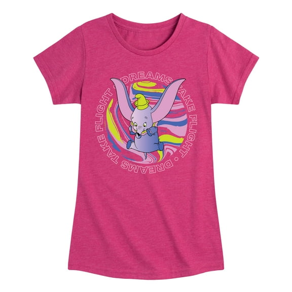 Disney - Dumbo - Dreams Take Flight - Toddler & Youth Girls Short Sleeve Graphic T-Shirt