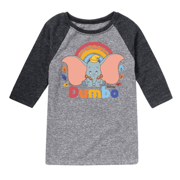 Disney - Dumbo - Large Flying Ears - Toddler & Youth Raglan Graphic T-Shirt