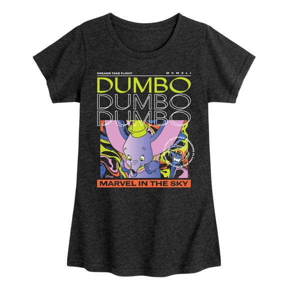 Disney - Dumbo - Marvel In The Sky - Toddler & Youth Girls Short Sleeve Graphic T-Shirt