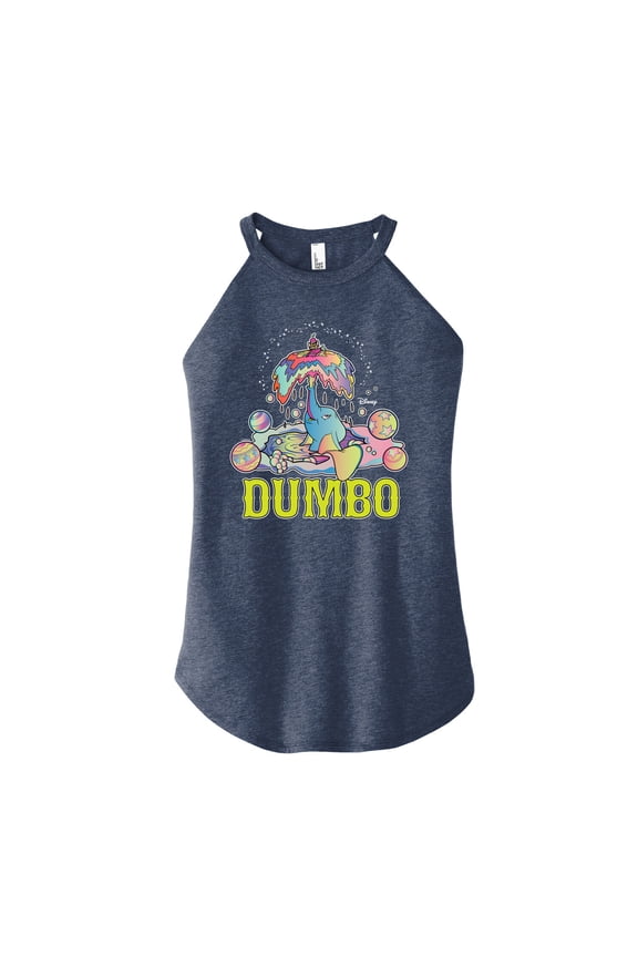 - Dumbo - Psychedelic Dream Cloud - Juniors High Neck Tank Top