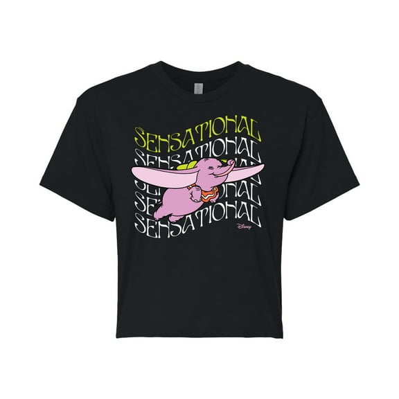 Disney - Dumbo - Sensational - Juniors Cropped Cotton Blend T-Shirt