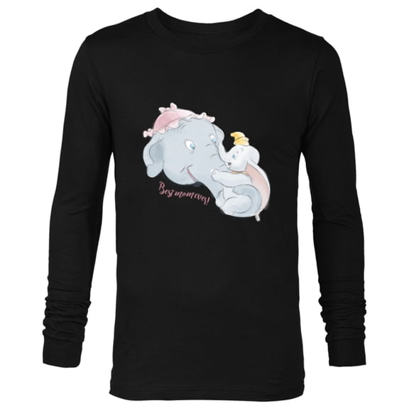 Disney Dumbo and Mother Best Mom Ever Birthday Mother’s Day - Long Sleeve T-Shirt for Men - Customized-Black