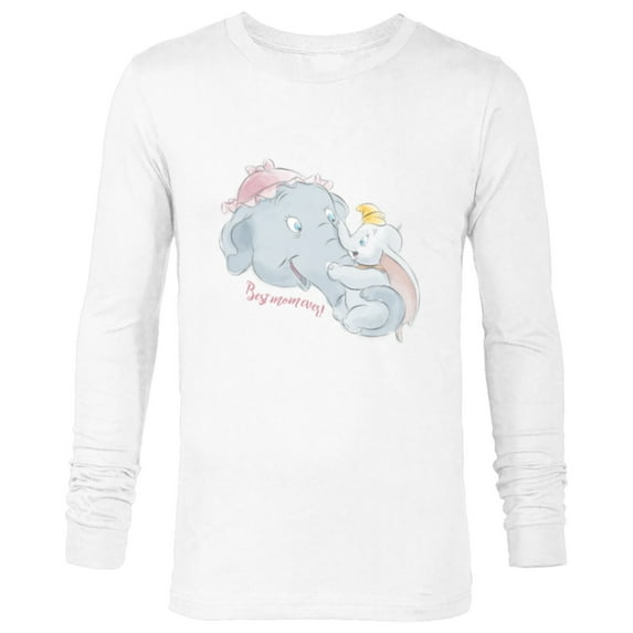 Disney Dumbo and Mother Best Mom Ever Birthday Mother’s Day - Long Sleeve T-Shirt for Men - Customized-White