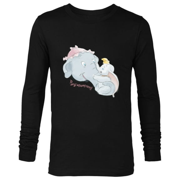 Disney Dumbo and Mother Best Mum Ever Birthday Mother’s Day - Long Sleeve T-Shirt for Men - Customized-Black