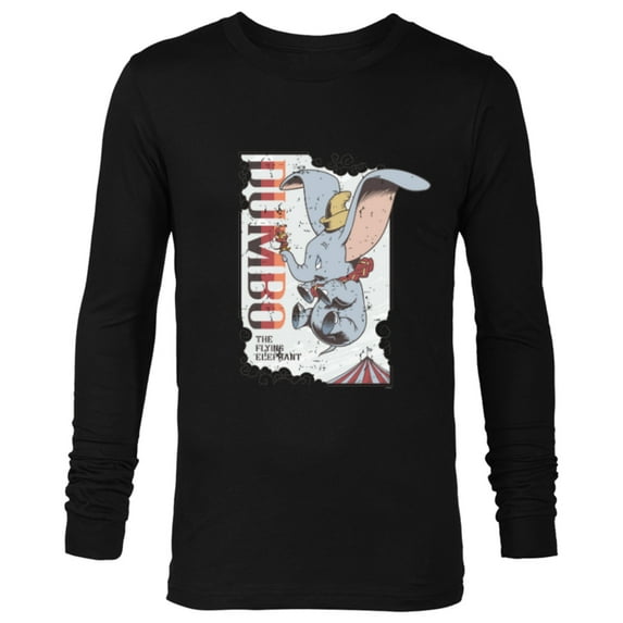 Disney Dumbo the Flying Elephant Spectacular - Long Sleeve T-Shirt for Men - Customized-Black