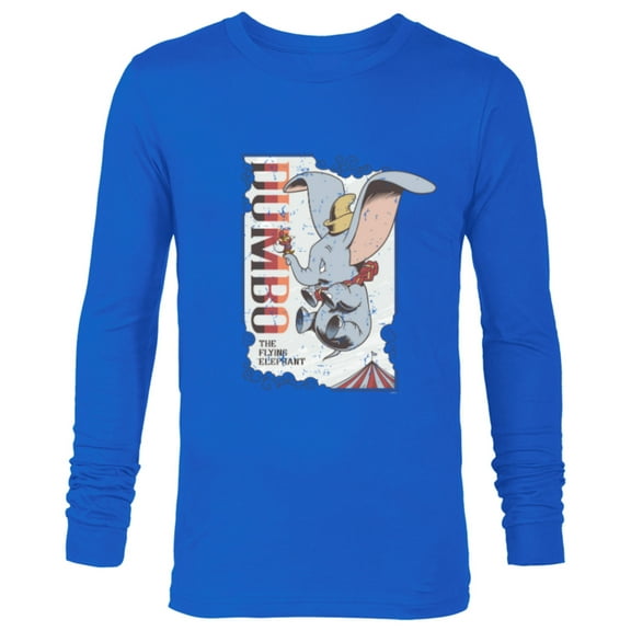 Disney Dumbo the Flying Elephant Spectacular - Long Sleeve T-Shirt for Men - Customized-Navy