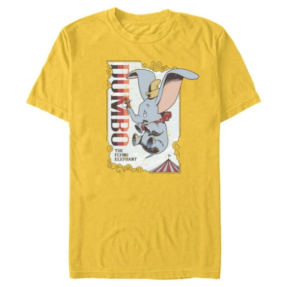 Disney Dumbo the Flying Elephant Spectacular - Short Sleeve Blended T-Shirt for Adults - Customized-Yellow