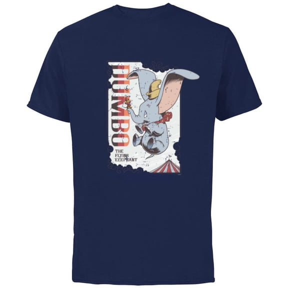 Disney Dumbo the Flying Elephant Spectacular - Short Sleeve Cotton T-Shirt for Adults - Customized-Navy