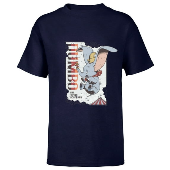 Disney Dumbo the Flying Elephant Spectacular - Short Sleeve T-Shirt for Kids - Customized-Navy