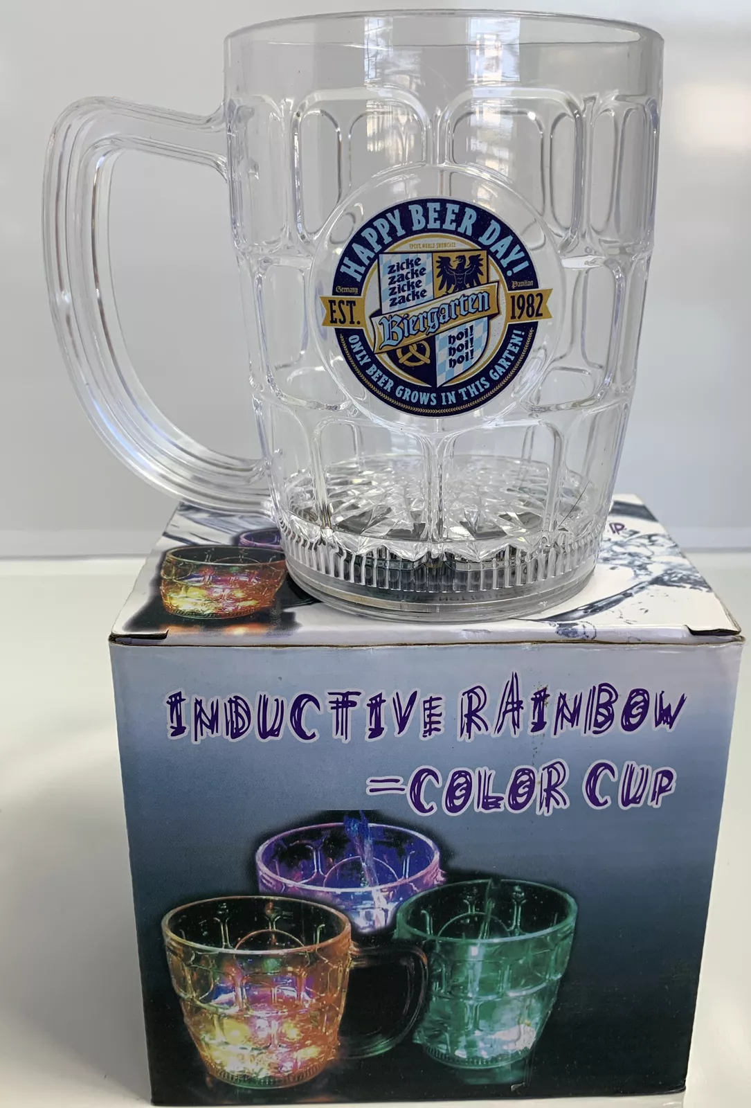 Disney EPCOT GermanyInductive Rainbow Color Changing Cup 12 oz. Beer