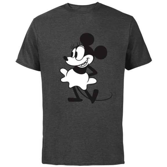 Disney Early Minnie Mouse - Short Sleeve Cotton T-Shirt for Adults - Customized-Charcoal
