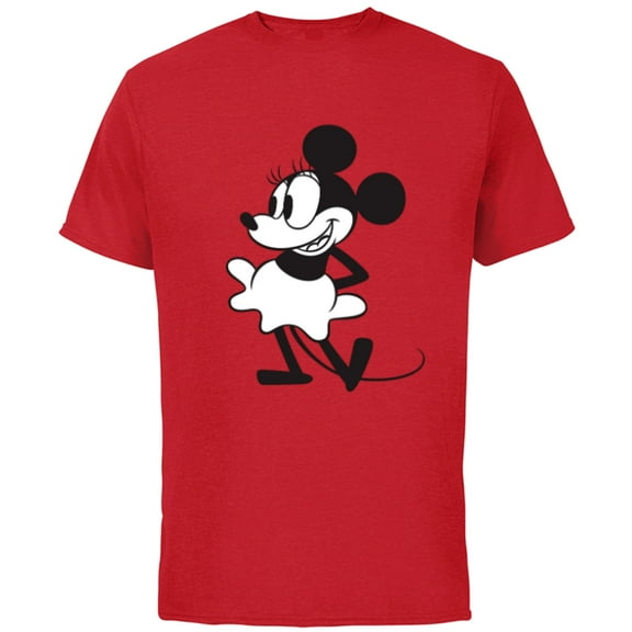 Disney Early Minnie Mouse - Short Sleeve Cotton T-Shirt for Adults - Customized-Red