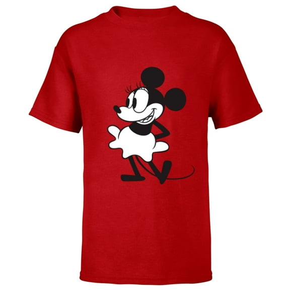 Disney Early Minnie Mouse - Short Sleeve T-Shirt for Kids - Customized-Red