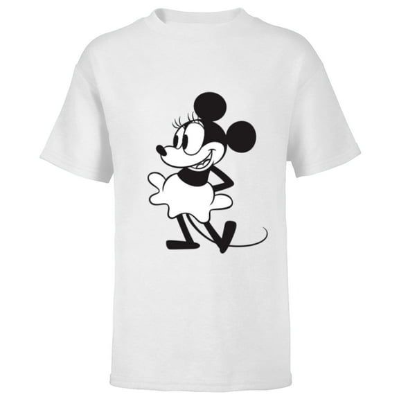 Disney Early Minnie Mouse - Short Sleeve T-Shirt for Kids - Customized-White
