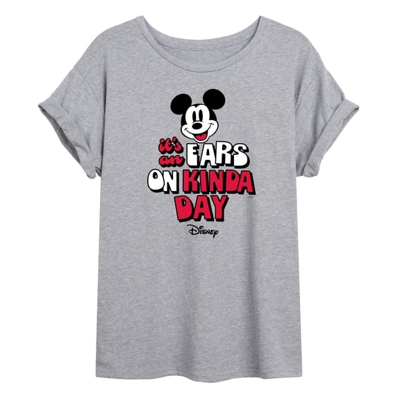 Disney - Ears on Kinda Day - Juniors Oversized Graphic T-Shirt