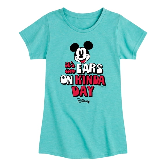 Disney - Ears on Kinda Day - Youth Girls Fitted Short Sleeve T-Shirt